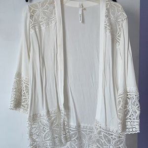 White cardigan